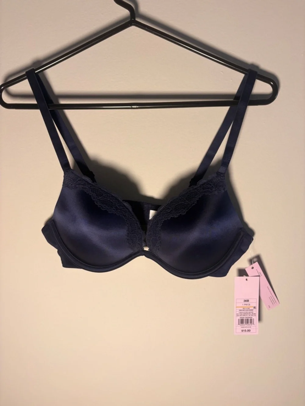 Target Navy Lace-Edge T-Shirt Push Up Bra - Picture 1 of 2